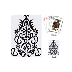 A Black And White Image Of An Ornate Design Playing Cards Single Design (mini) by catchydesignhill