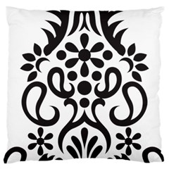 A Black And White Image Of An Ornate Design Large Cushion Case (two Sides) by catchydesignhill