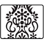 A Black And White Image Of An Ornate Design Two Sides Fleece Blanket (Medium) 58.8 x47.4  Blanket Front