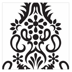 A Black And White Image Of An Ornate Design Square Satin Scarf (36  X 36 ) by catchydesignhill