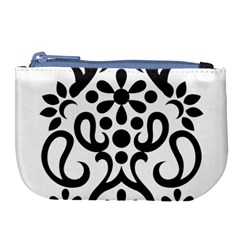 A Black And White Image Of An Ornate Design Large Coin Purse by catchydesignhill