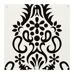 A Black And White Image Of An Ornate Design Banner And Sign 3  X 3  by catchydesignhill