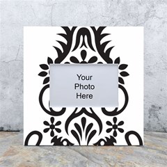 A Black And White Image Of An Ornate Design White Box Photo Frame 4  X 6  by catchydesignhill