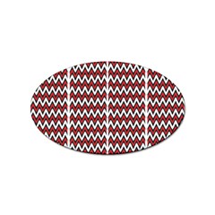 A Red And Black Zigzag Pattern On A White Background Sticker Oval (10 Pack) by catchydesignhill