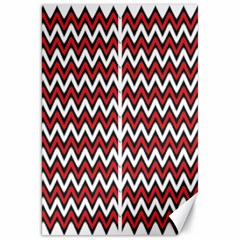 A Red And Black Zigzag Pattern On A White Background Canvas 20  X 30  by catchydesignhill