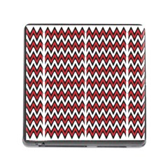 A Red And Black Zigzag Pattern On A White Background Memory Card Reader (square 5 Slot) by catchydesignhill