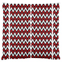 A Red And Black Zigzag Pattern On A White Background Standard Premium Plush Fleece Cushion Case (two Sides) by catchydesignhill