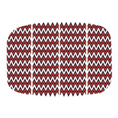 A Red And Black Zigzag Pattern On A White Background Mini Square Pill Box by catchydesignhill