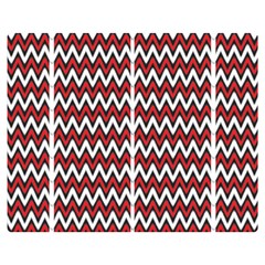 A Red And Black Zigzag Pattern On A White Background Premium Plush Fleece Blanket (medium) by catchydesignhill