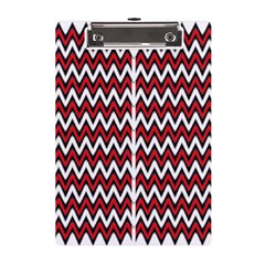 A Red And Black Zigzag Pattern On A White Background A5 Acrylic Clipboard by catchydesignhill