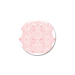 A Pink And White Abstract Design On A White Background Golf Ball Marker by catchydesignhill