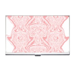 A Pink And White Abstract Design On A White Background Business Card Holder by catchydesignhill