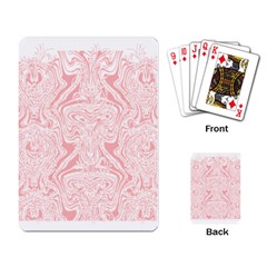 A Pink And White Abstract Design On A White Background Playing Cards Single Design (rectangle)