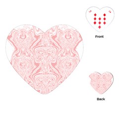 A Pink And White Abstract Design On A White Background Playing Cards Single Design (heart) by catchydesignhill