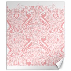 A Pink And White Abstract Design On A White Background Canvas 20  X 24  by catchydesignhill