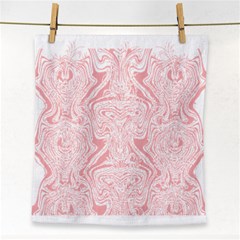 A Pink And White Abstract Design On A White Background Face Towel by catchydesignhill