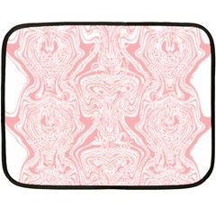 A Pink And White Abstract Design On A White Background Fleece Blanket (mini) by catchydesignhill