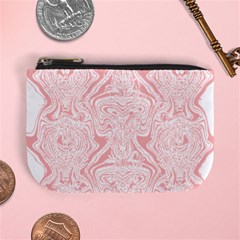 A Pink And White Abstract Design On A White Background Mini Coin Purse by catchydesignhill