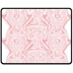 A Pink And White Abstract Design On A White Background Fleece Blanket (medium) by catchydesignhill