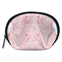 A Pink And White Abstract Design On A White Background Accessory Pouch (medium) by catchydesignhill