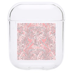 A Pink And White Abstract Design On A White Background Hard Pc Airpods 1/2 Case by catchydesignhill