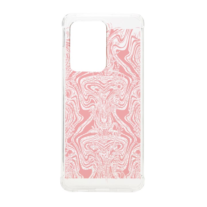 A Pink And White Abstract Design On A White Background Samsung Galaxy S20 Ultra 6.9 Inch TPU UV Case