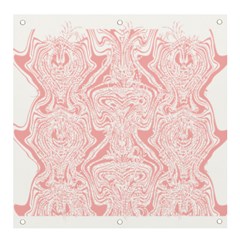 A Pink And White Abstract Design On A White Background Banner And Sign 4  X 4  by catchydesignhill