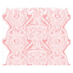 A Pink And White Abstract Design On A White Background Premium Plush Fleece Blanket (small) by catchydesignhill