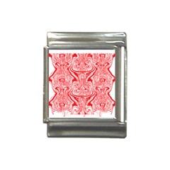 A Red And White Image Of A Pattern On A White Background Italian Charm (13mm) by catchydesignhill