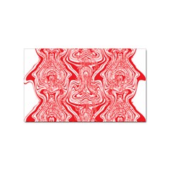 A Red And White Image Of A Pattern On A White Background Sticker Rectangular (10 Pack) by catchydesignhill