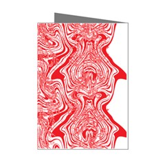 A Red And White Image Of A Pattern On A White Background Mini Greeting Cards (pkg Of 8)