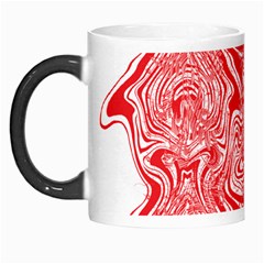 A Red And White Image Of A Pattern On A White Background Morph Mug by catchydesignhill