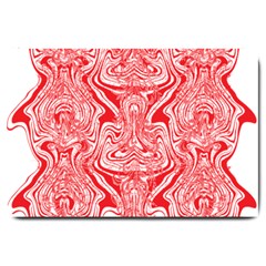 A Red And White Image Of A Pattern On A White Background Large Doormat by catchydesignhill