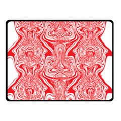 A Red And White Image Of A Pattern On A White Background Two Sides Fleece Blanket (small) by catchydesignhill