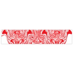 A Red And White Image Of A Pattern On A White Background Small Premium Plush Fleece Scarf