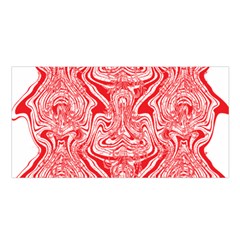 A Red And White Image Of A Pattern On A White Background Satin Shawl 45  X 80  by catchydesignhill