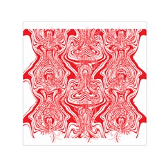 A Red And White Image Of A Pattern On A White Background Square Satin Scarf (30  X 30 ) by catchydesignhill