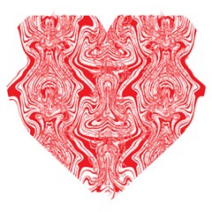 A Red And White Image Of A Pattern On A White Background Wooden Puzzle Heart by catchydesignhill