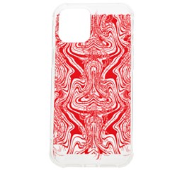 A Red And White Image Of A Pattern On A White Background Iphone 12 Pro Max Tpu Uv Print Case by catchydesignhill