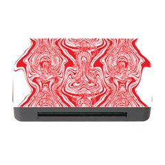 A Red And White Image Of A Pattern On A White Background Memory Card Reader With Cf by catchydesignhill