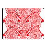 A Red And White Image Of A Pattern On A White Background Two Sides Fleece Blanket (Small) 45 x34  Blanket Front