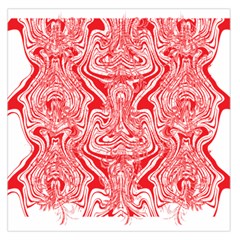 A Red And White Image Of A Pattern On A White Background Square Satin Scarf (36  X 36 ) by catchydesignhill