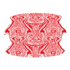 A Red And White Image Of A Pattern On A White Background Mini Square Pill Box by catchydesignhill