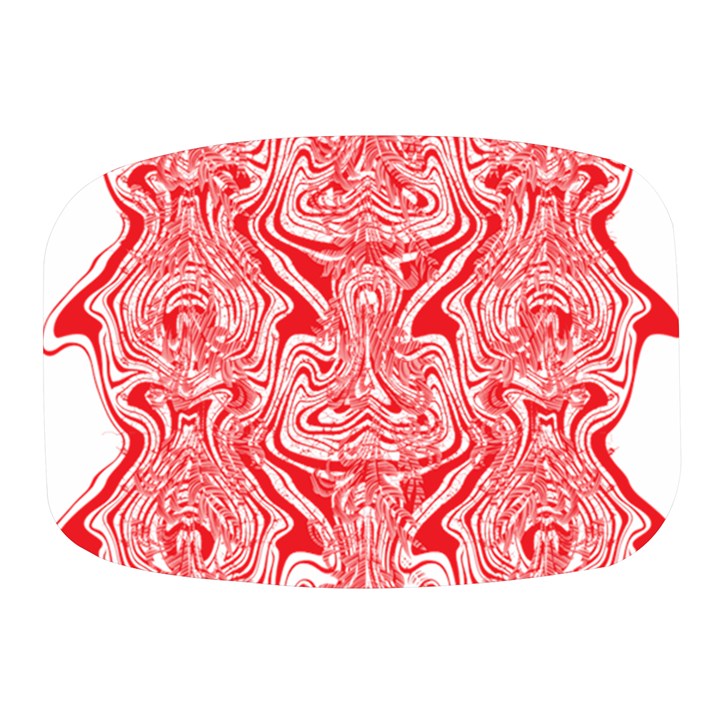 A Red And White Image Of A Pattern On A White Background Mini Square Pill Box