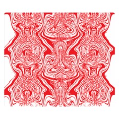 A Red And White Image Of A Pattern On A White Background Premium Plush Fleece Blanket (small) by catchydesignhill