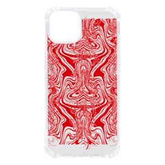 A Red And White Image Of A Pattern On A White Background Iphone 13 Tpu Uv Print Case