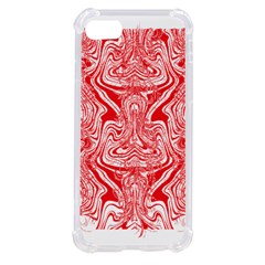 A Red And White Image Of A Pattern On A White Background Iphone Se by catchydesignhill