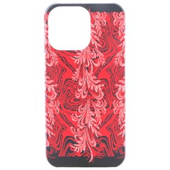 A Red And White Image Of A Pattern On A White Background Iphone 15 Pro Max Black Uv Print Pc Hardshell Case by catchydesignhill