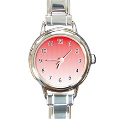 A Red And White Background With Small Squares Round Italian Charm Watch by catchydesignhill