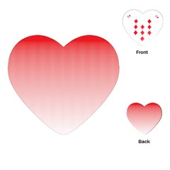 A Red And White Background With Small Squares Playing Cards Single Design (heart) by catchydesignhill